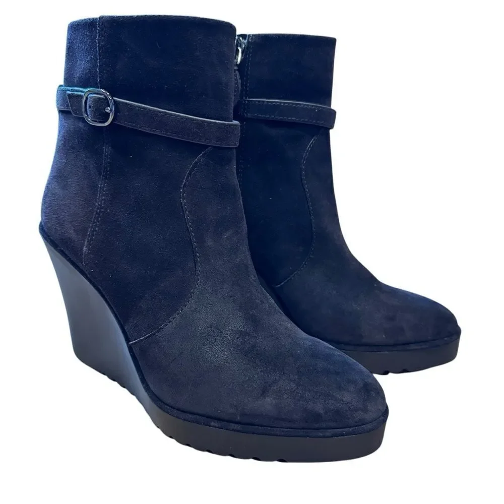Revolve Rebecca Minkoff Leisel Brown Suede Leather Wedge Bootie NWOT
